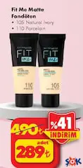 MAYBELLİNE FİT ME MATTE FONDÖTEN MAYBELLİNE FİT ME MATTE FONDÖTEN